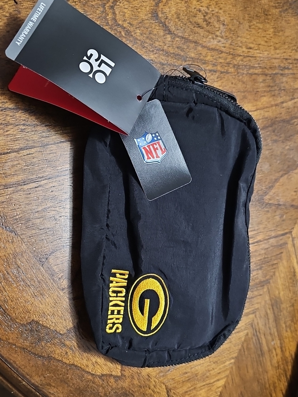 NFL Green Bay Packers Black and Gold Men's Belt Bag